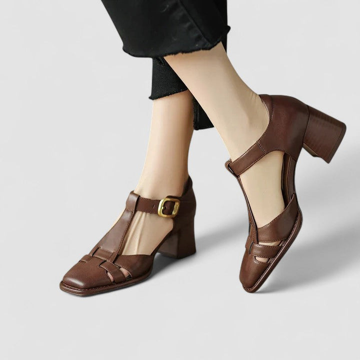 Eulalie | T-Strap Heeled Orthopedic Shoes
