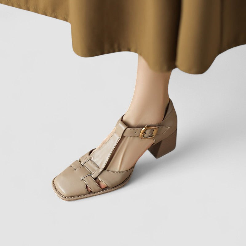 Eulalie | T-Strap Heeled Orthopedic Shoes