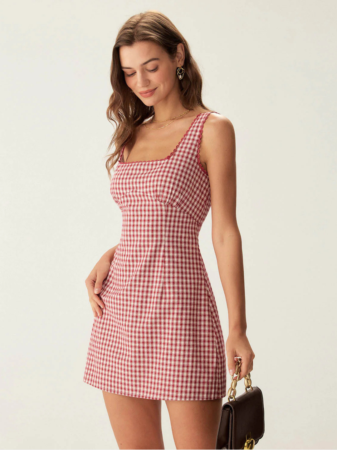 Ελαφρύ Mini Gingham Φόρεμα από την Bergamo