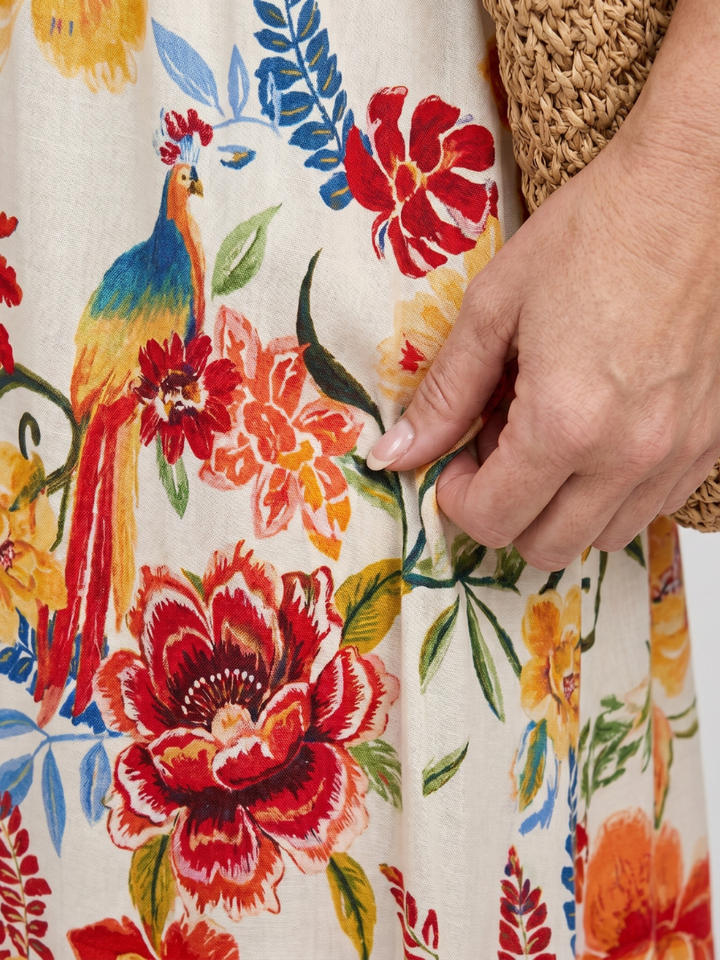Μαρίμπελ | Μίντι Φόρεμα Χωρίς Μανίκια με Αυτοκρατορική Σχεδίαση
