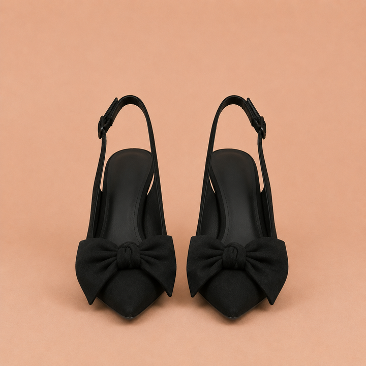 Κλαούντια - Slingback Παπούτσια με Λεπτή Μύτη και Φιόγκο