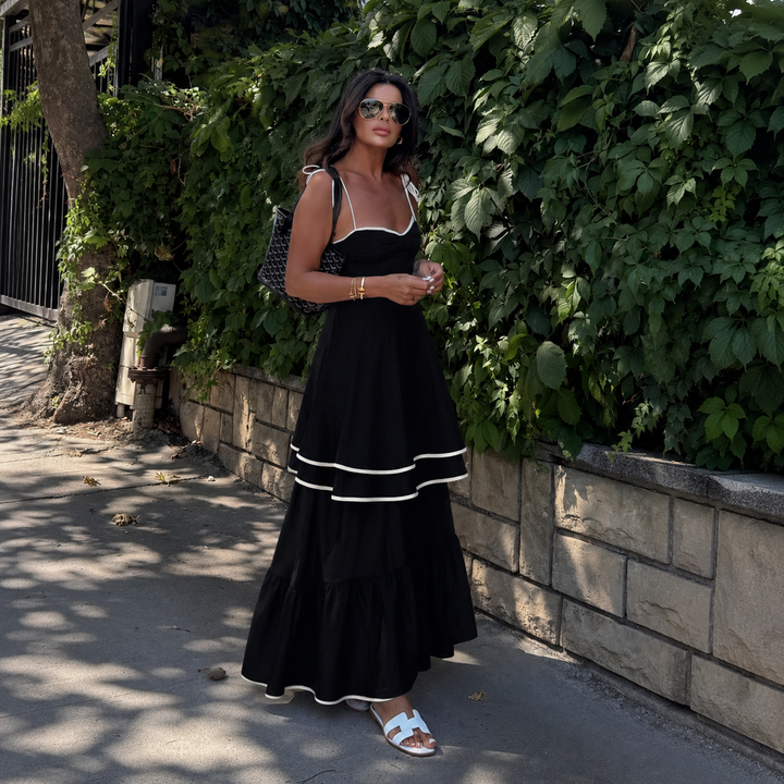 Λουσία - Strapless Μίνι Φόρεμα με Βολάν και Αντίθετη Ραφή