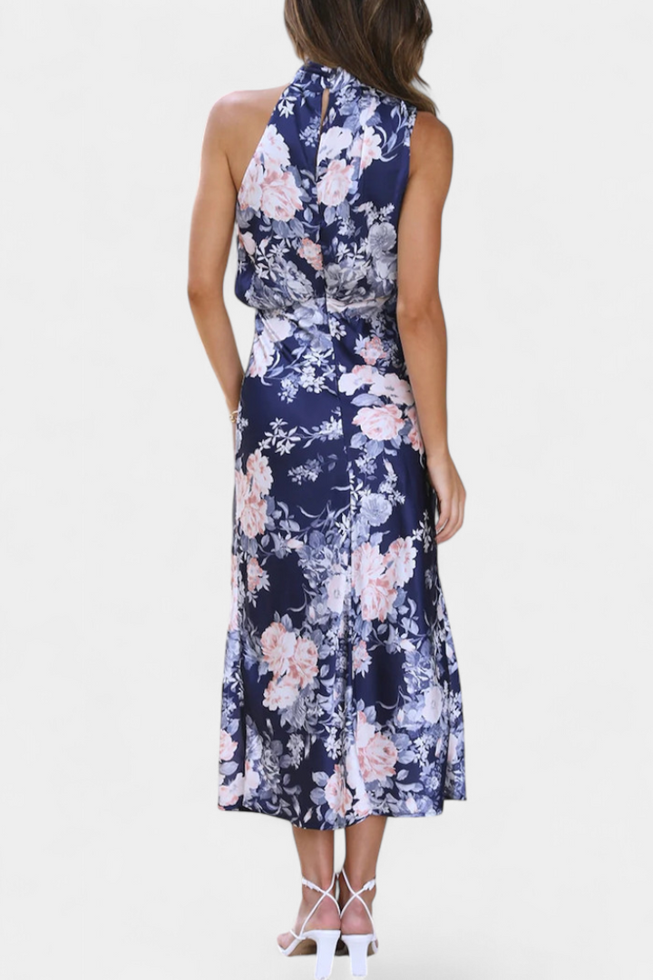 Λίζα | Maxi Floral Halter Dress