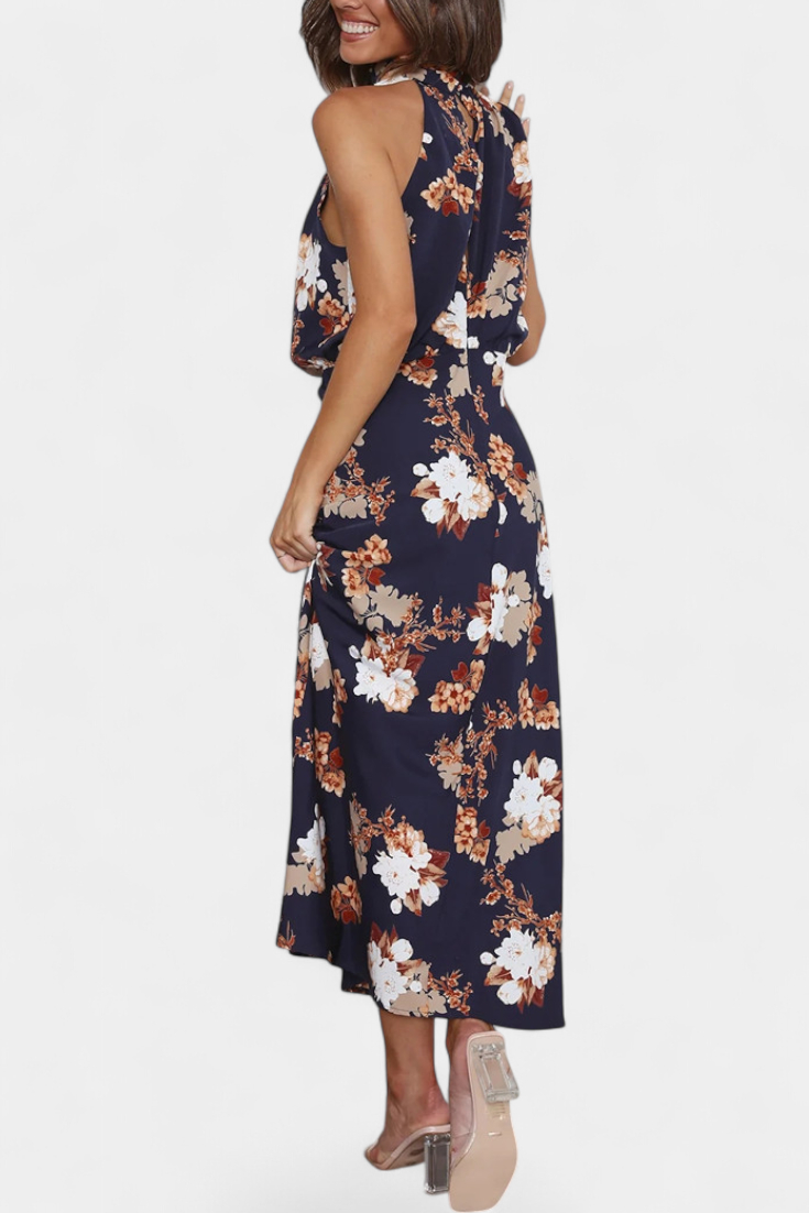 Λίζα | Maxi Floral Halter Dress