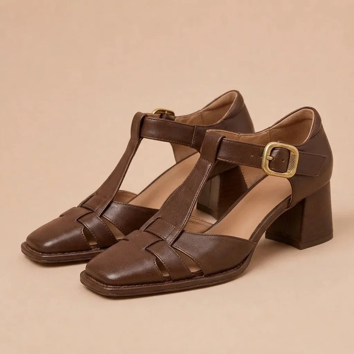 Eulalie | T-Strap Heeled Orthopedic Shoes