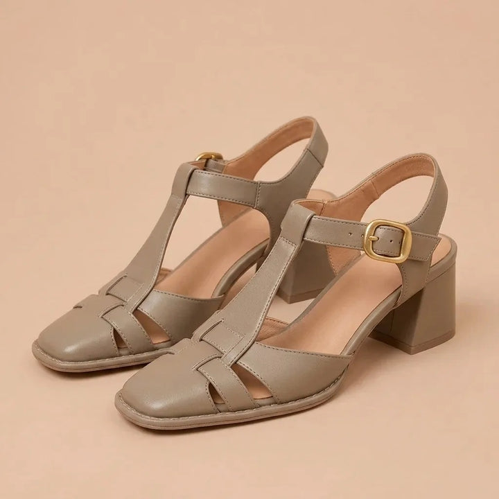 Eulalie | T-Strap Heeled Orthopedic Shoes