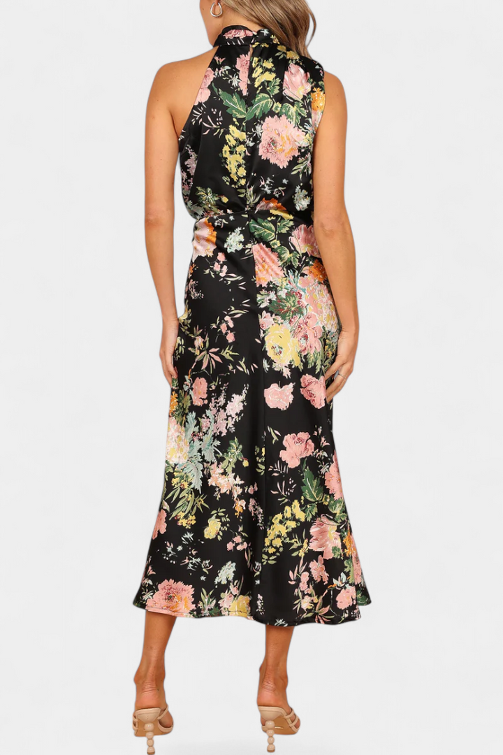 Λίζα | Maxi Floral Halter Dress