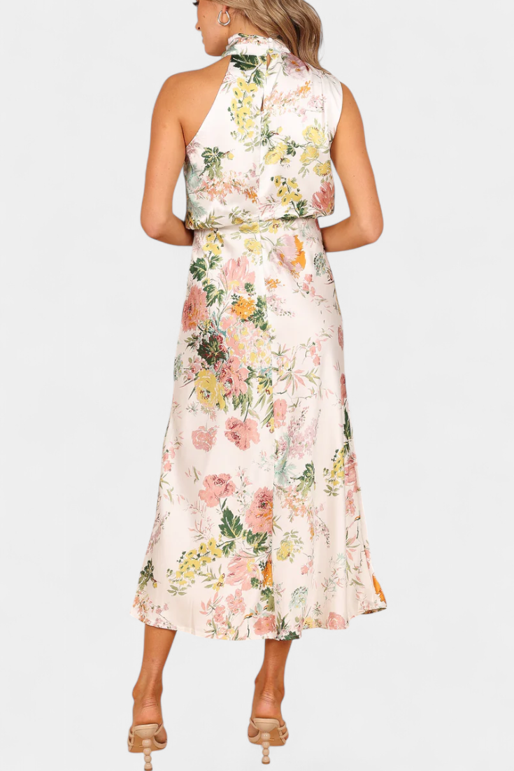Λίζα | Maxi Floral Halter Dress